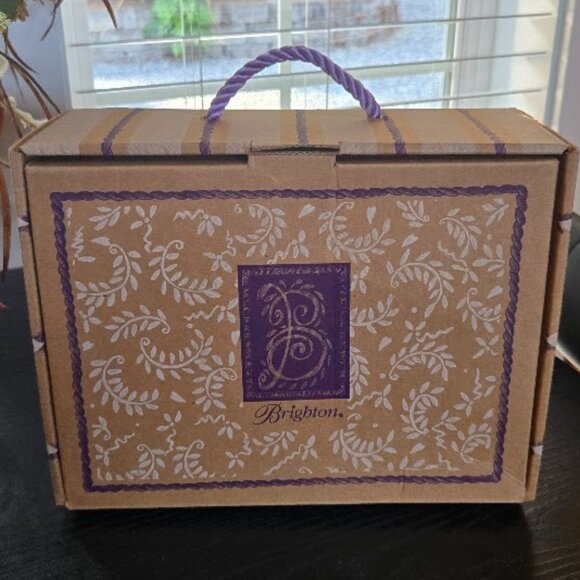 Brighton Black Leather Liza French Kiss Crossbody Organizer / Shoulder Bag w/box - Picture 2 of 16